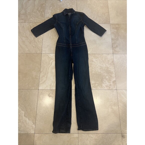 Vintage Sergio Valente Womens Denim Zippered Jumpsuit Long Sleeve Y2K Size 32